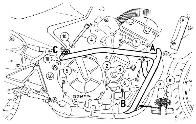 Honda CBF 600 [2004-2007] - Motorvédő fekete
