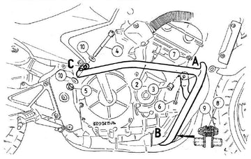 Honda CBF 600 [2004-2007] - Motorvédő fekete