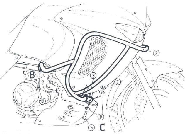 Honda XL 1000 V Varadero [1999-2002] - Motorvédő