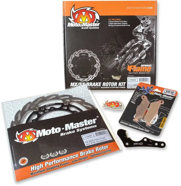 Honda CRF 450 X [2008, 2010-2011, 2014-2018] - 270mm Flame Oversize Floating Rotor Bremskit – Bild 2