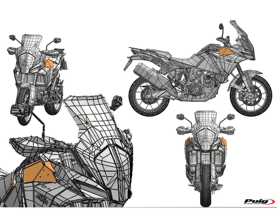 KTM 1290 SUPER ADVENTURE T [2023] – Felső terelő – átlátszó