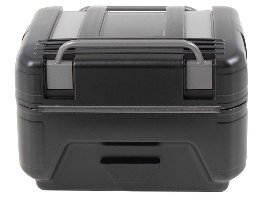 Topcase [Hepco & Becker] - Gobi Black Edition ezüst betétekkel - felső toktartókhoz