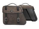 Motoros táska [Hepco & Becker] - bőrtáska készlet Rugged Cutout 19 L incl. gyorskioldó - barna - kivágás