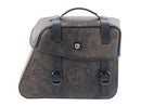 Motoros táska [Hepco & Becker] - bőrtáska készlet Rugged Cutout 19 L incl. gyorskioldó - barna - kivágás