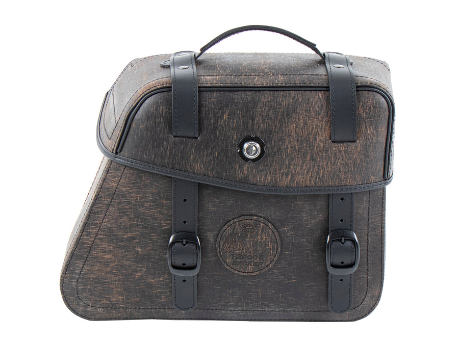 Motoros táska [Hepco & Becker] - bőrtáska készlet Rugged Cutout 19 L incl. gyorskioldó - barna - kivágás