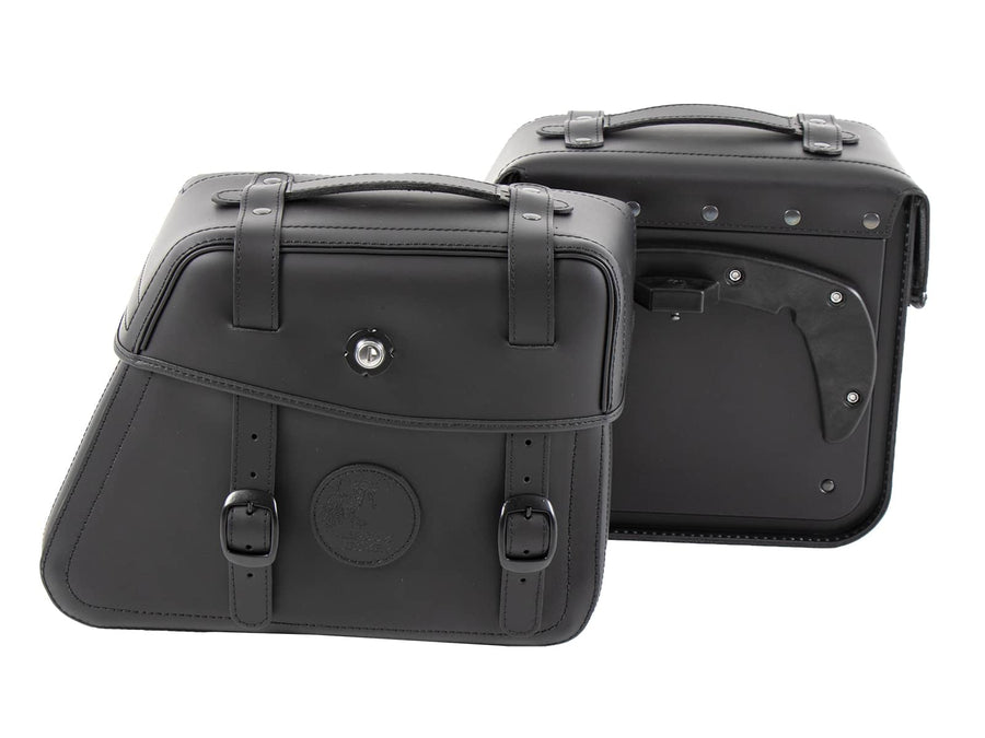 Motoros táska [Hepco & Becker] - bőrtáska készlet Rugged 21 L - fekete - C-Bow