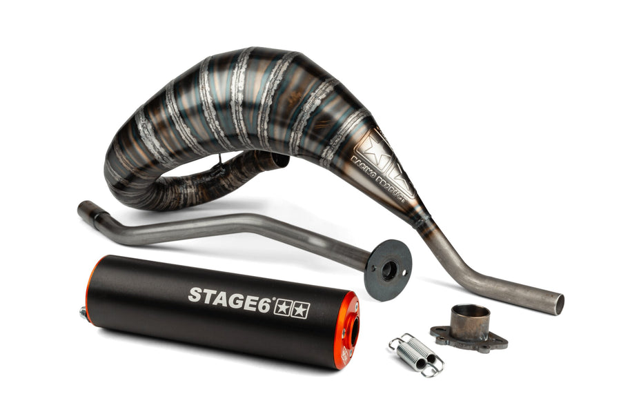 Aprilia RX Factory 50 2T - Auspuff 80–90 orange/schwarz