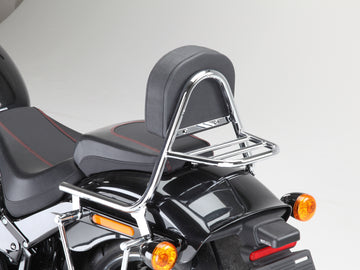 Harley Davidson Softail Fat Boy (Milwaukee-Eight 107/114) [2018] - Csőből készült Sissy rúd párnával és csomagtartóval