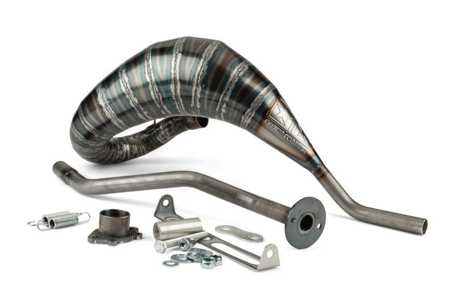 Aprilia RX Factory 50 2T - Auspuff 80 - 90 rot / schwarz