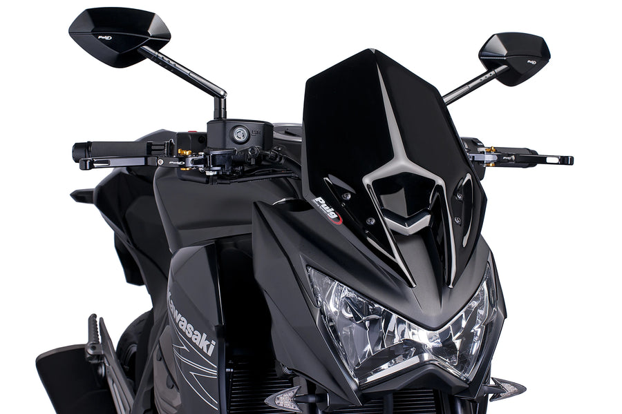 KAWASAKI Z 800 E [2016] - PUIG új generációs sport szélvédő | Fekete | PUIG 6401N