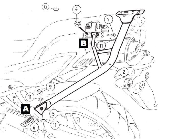 Yamaha FZ 6 Fazer S2 [2007-2010] - Alumínium rack