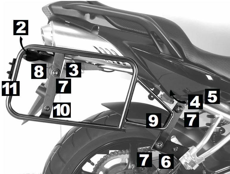 Yamaha FZ 6 [2007-2009] – Lock-it táskatartó