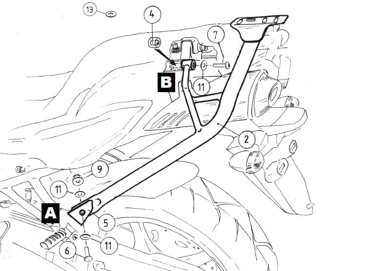 Yamaha FZ 6 [2007-2009] - alumínium rack