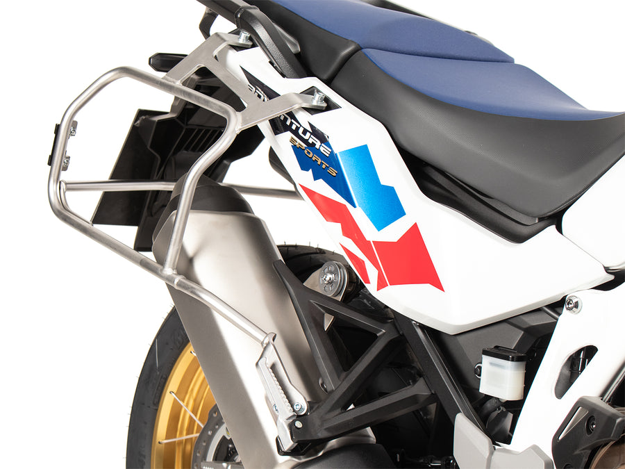 Honda CRF 1100 L AT Adv Sp [2024-2026] - Táratartó készlet Rozsdamentes acél kivágással Xplorer Cutout táskakészlet ezüst