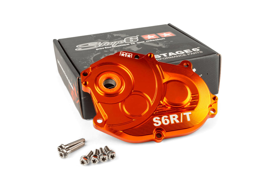 Aprilia SR Netscaper 50 2T LC - Getriebedeckel R/T Orange Titanschrauben