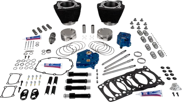 Harley-Davidson FLRT 1868 Freewheeler 114 [2025] - 129" Power Package Motorleistungs-Kit – Oberfläche: Schwarz, Nicht hervorgehobene Kühlrippen – Merkmal: Schwarze Stößelstangenrohre – Bild 2
