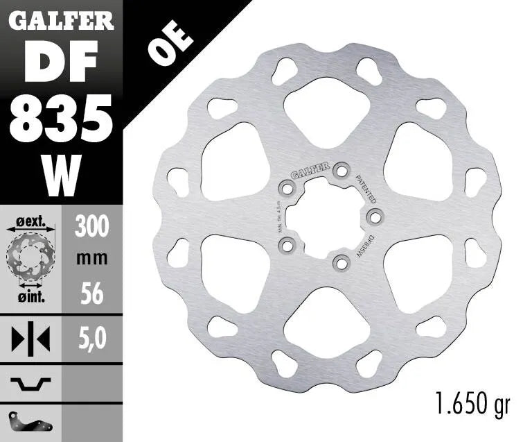 Harley-Davidson Xl 883 R Roadster [2015] - Wave® Bremsscheibe – Oberfläche: Silber, Edelstahl – Bild 2
