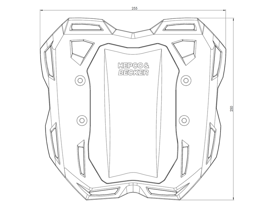 Hepco & Becker Smartrack hátsó csomagtartó Yamaha Ténéré 700 World Rai-hoz (2022-2024) - a teljes készlet tartalmazza
