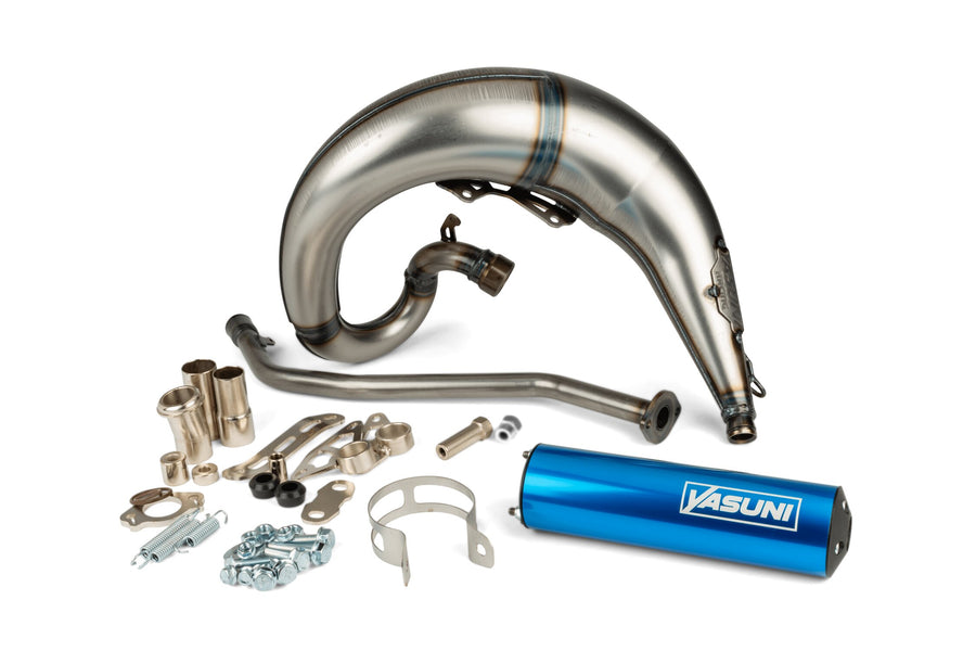 Rieju MRX Enduro Pro 50 2T AM6 - Auspuff Cross ML Blau Links