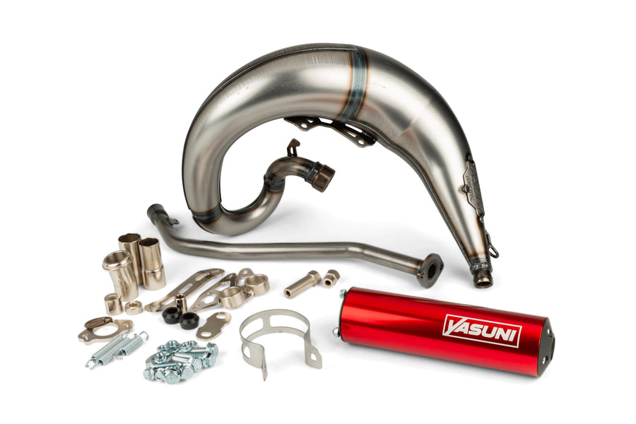 Rieju MRX Enduro 50 2T AM6 - Auspuff Cross ML Rot Links