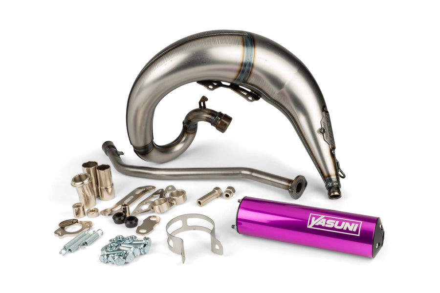 Rieju MRX Enduro Pro 50 2T AM6 - Auspuff Cross ML Lila Links