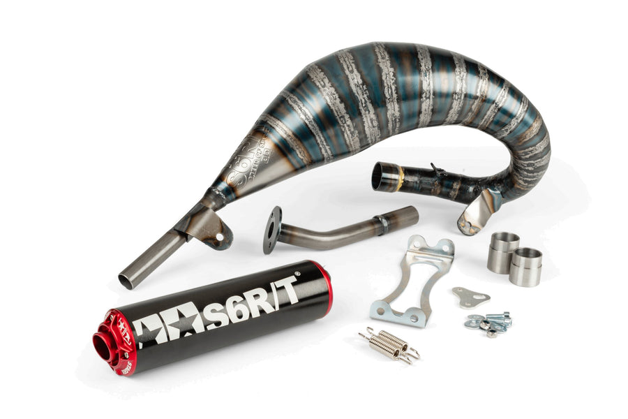 Beta RR Track 50 2T - Auspuff R/T 70–80 Schwarz / Rot