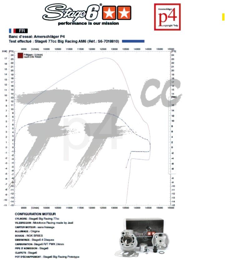 Aprilia RX Enduro 50 2T D50B0 [2007–] - Motorpack Big Racing 77ccm