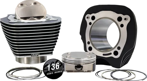 Harley-Davidson Fxlrs 1923 ABS [2025] - 132" Hochverdichtungs- / 136" Big Bore Kit – Oberfläche: Schwarz, Nicht hervorgehobene Kühlrippen – Merkmal: 0,00 cm³ Kuppelvolumen – Bild 2