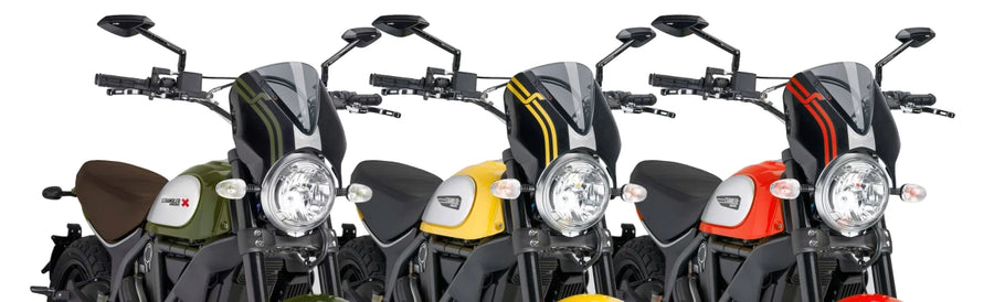 DUCATI SCRAMBLER 800 ICON DARK [2025] – RetroVision szélvédővédő – fekete