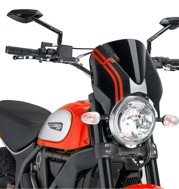 DUCATI SCRAMBLER 800 ICON DARK [2025] – RetroVision szélvédővédő – fekete - 0
