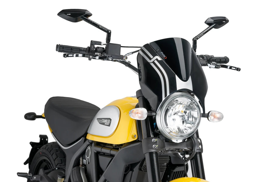 DUCATI SCRAMBLER 800 ICON DARK [2025] – RetroVision szélvédővédő – fekete