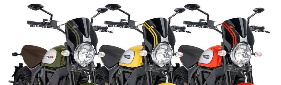 DUCATI SCRAMBLER 800 ICON DARK [2025] – RetroVision szélvédővédő – színezett