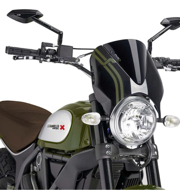 DUCATI SCRAMBLER 800 ICON DARK [2025] – RetroVision szélvédővédő – fekete