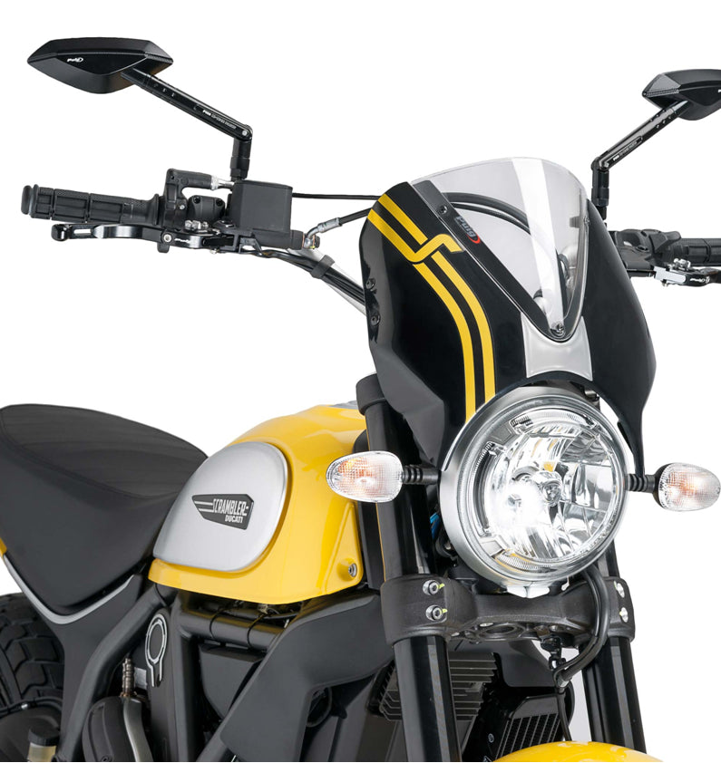 DUCATI SCRAMBLER 800 ICON DARK [2025] – RetroVision szélvédővédő – színezett