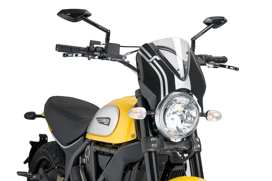 DUCATI SCRAMBLER 800 ICON DARK [2025] – RetroVision szélvédővédő – fekete