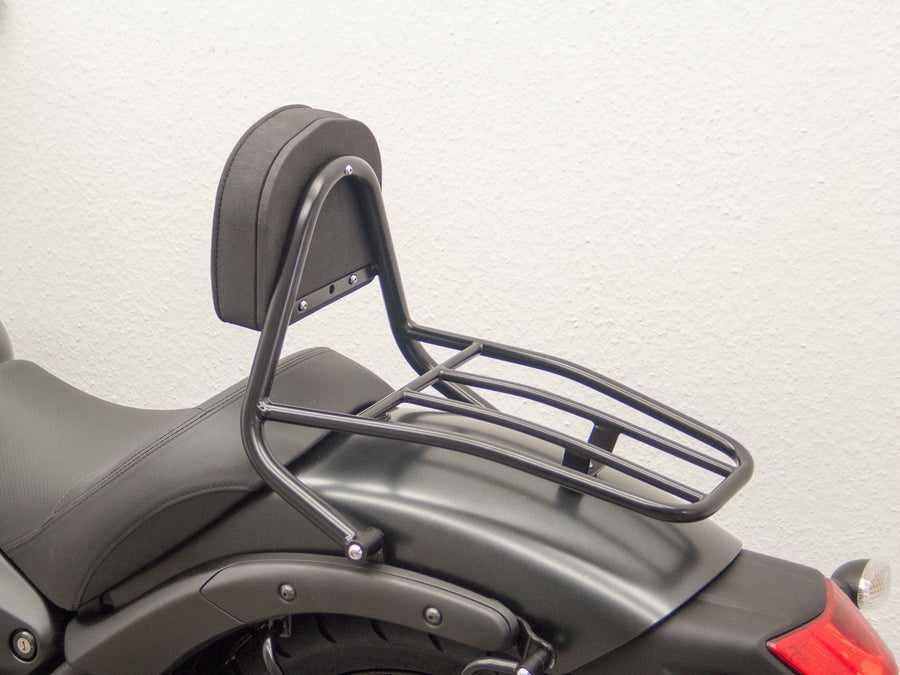 Kawasaki Vulcan S (EN650A) 2015-2020 és (EN650J) 2021- [2015-2020] - Rider Sissy bár párnával és csomagtartóval, fekete