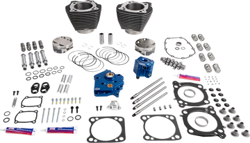 Harley-Davidson FLHTCUTG 1868 Tri Glide Ultra 114 [2020-2025] - 132" Power Package Motorleistungs-Kit – Oberfläche: Schwarz, Hervorgehobene Lamellen – Bild 1