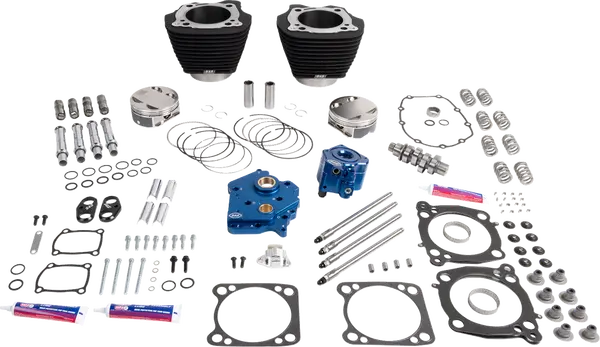 Harley-Davidson FLFBS 1923 Softail Fat Boy 117 [2026] - 132" Power Package Motorleistungs-Kit – Oberfläche: Schwarz, Nicht hervorgehobene Kühlrippen – Bild 2