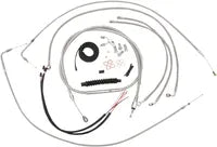Harley Davidson Fxsb [LA CHOPPERS] – teljes, rozsdamentes acél fonott kormánykábel/fékvezeték készlet