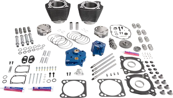 Harley-Davidson FXBR 1923 Softail Breakout 117 [2026] - 132" Power Package Motorleistungs-Kit – Oberfläche: Schwarz, Hervorgehobene Lamellen – Bild 2