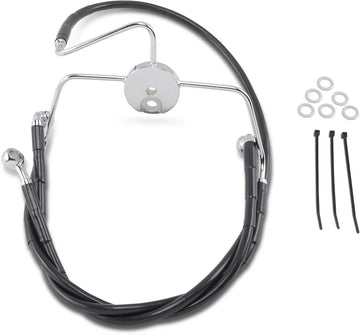 harley davidson flhri [DRAG SPECIALTIES] – Extended Black Brake Line Kit - 0