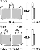 Honda Vfr 1200 [BREMBO] - Utcai szinterezett fém fékbetétek - 07HO37SA