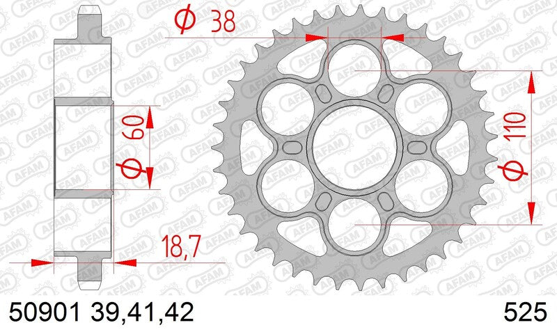 Ducati Monster 1200 [2014–2021] - Acél lánckerék szabvány - 525