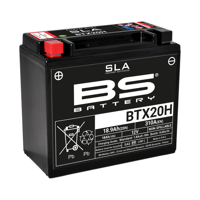 Harley Davidson Fxlr [BS BATTERY] – SLA karbantartásmentes akkumulátor gyárilag aktiválva – BTX20H