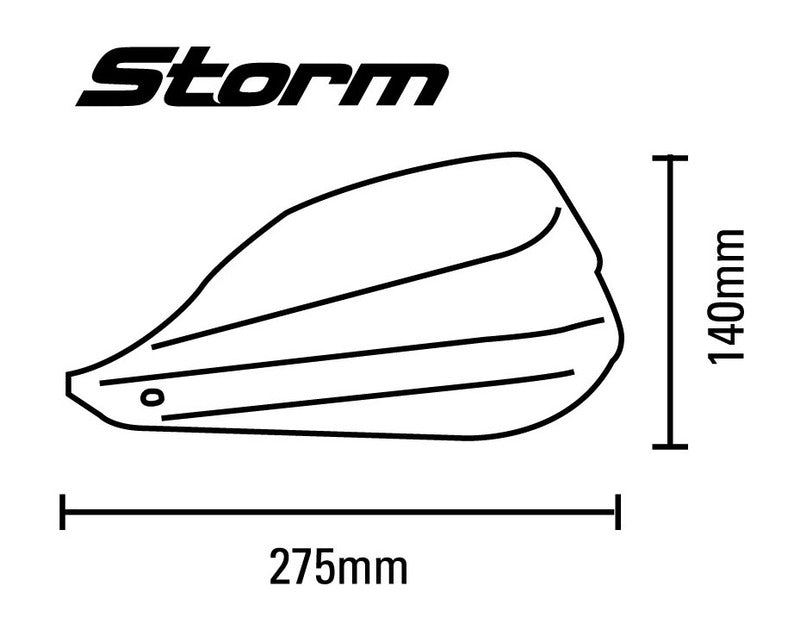 Triumph Trident 660 [BARKBUSTERS] - Storm Hanguads készlet, egypontos bilincsre szerelhető kormányvég, Ø22 mm fekete