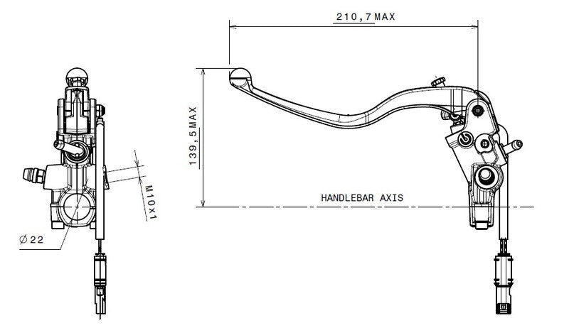 Ducati Diavel 1200 [BREMBO] - Kuplung főhenger Ø15x19mm titán