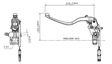 Ducati Multistrada 1200 [BREMBO] - Kuplung főhenger Ø15x19mm titán - 0