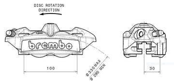 Ducati Diavel 1200 [BREMBO] - M4 jobb első féknyereg titán Ø34mm - 0