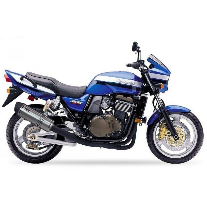 Kawasaki Zrx 1100 [IXIL] - Hexoval hangtompító rozsdamentes acél / zárókupak fekete
