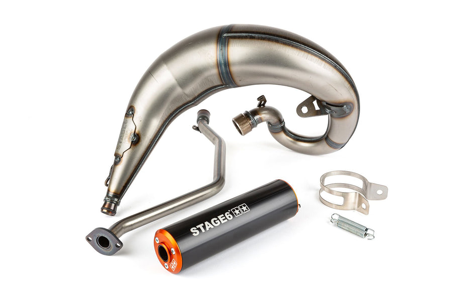Rieju MRT Pro SM 50 2T - Auspuff Streetrace High Mount CNC Orange Schwarz